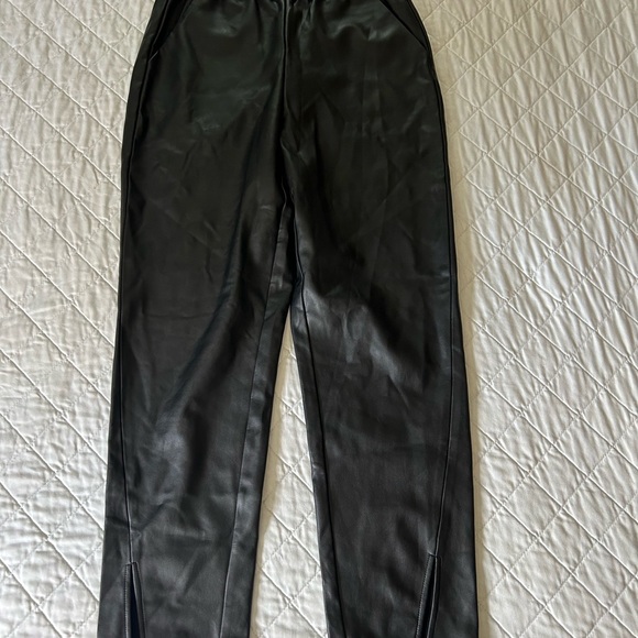 Halogen Black Faux Leather Pants - Picture 3 of 14